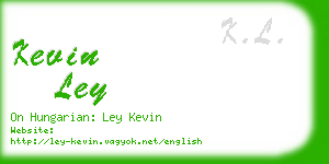 kevin ley business card